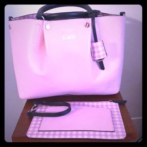 Henri Bendel Pink Plaid & Black Set